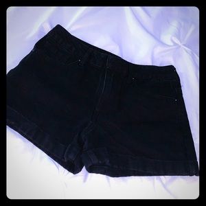 Black summer shorts